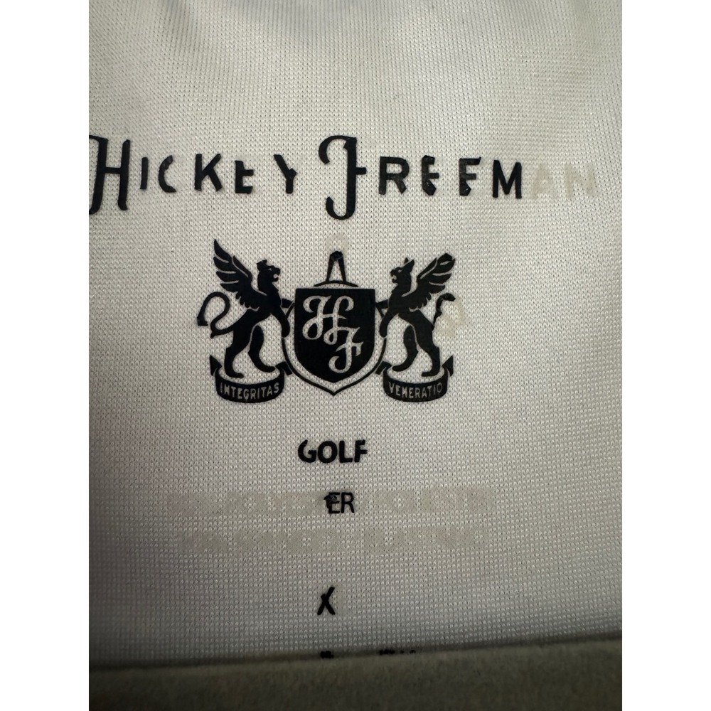 Hickey Freeman Golf Mens Polo Shirt Blue Geometric Floral Print Stretch XL - Picture 6 of 7